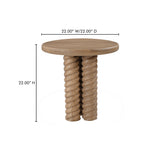 Treccia Oak Side Table - Ornate Home