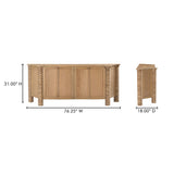 Treccia Oak Sideboard - Ornate Home