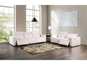 Treharris White Power Reclining Sofa & Loveseat - Ornate Home