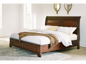Trellington Brown Queen Sleigh Storage Bed (Online Special Price) - Ornate Home