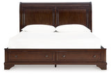 Trellington Brown Queen Sleigh Storage Bed - Ornate Home