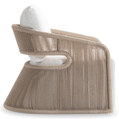 Trellis Beige Outdoor Swivel Chair - Ornate Home