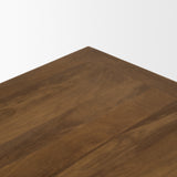 Trellyn Dark Brown 48" Wood with Carved Woven Base Square Coffee Table - Ornate Home