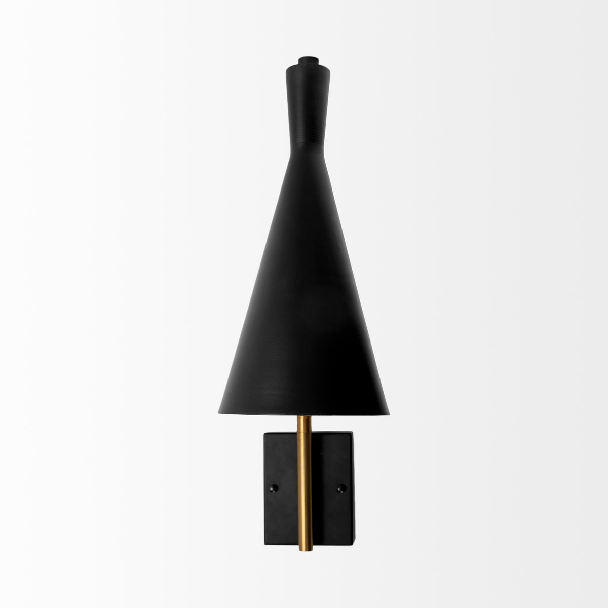 Tremont Black/Gold Metal Conical Shade Wall Sconce - Ornate Home