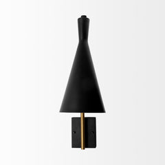 Tremont Black/Gold Metal Conical Shade Wall Sconce - Ornate Home