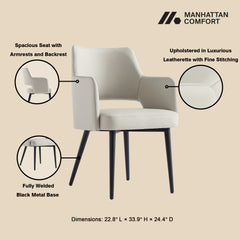 Tremont Dining Arm Chair in Stone - Ornate Home
