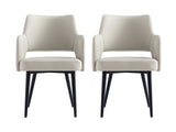 Tremont Dining Arm Chair in Stone (set of 2) - Ornate Home