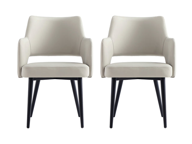 Tremont Dining Arm Chair in Stone (set of 2) - Ornate Home