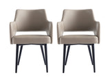 Tremont Dining Arm Chair in Taupe (set of 2) - Ornate Home