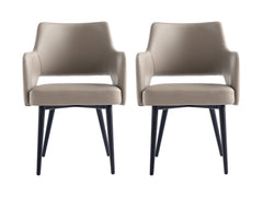 Tremont Dining Arm Chair in Taupe (set of 2) - Ornate Home