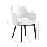 Tremont Dining Arm Chair in White - Ornate Home