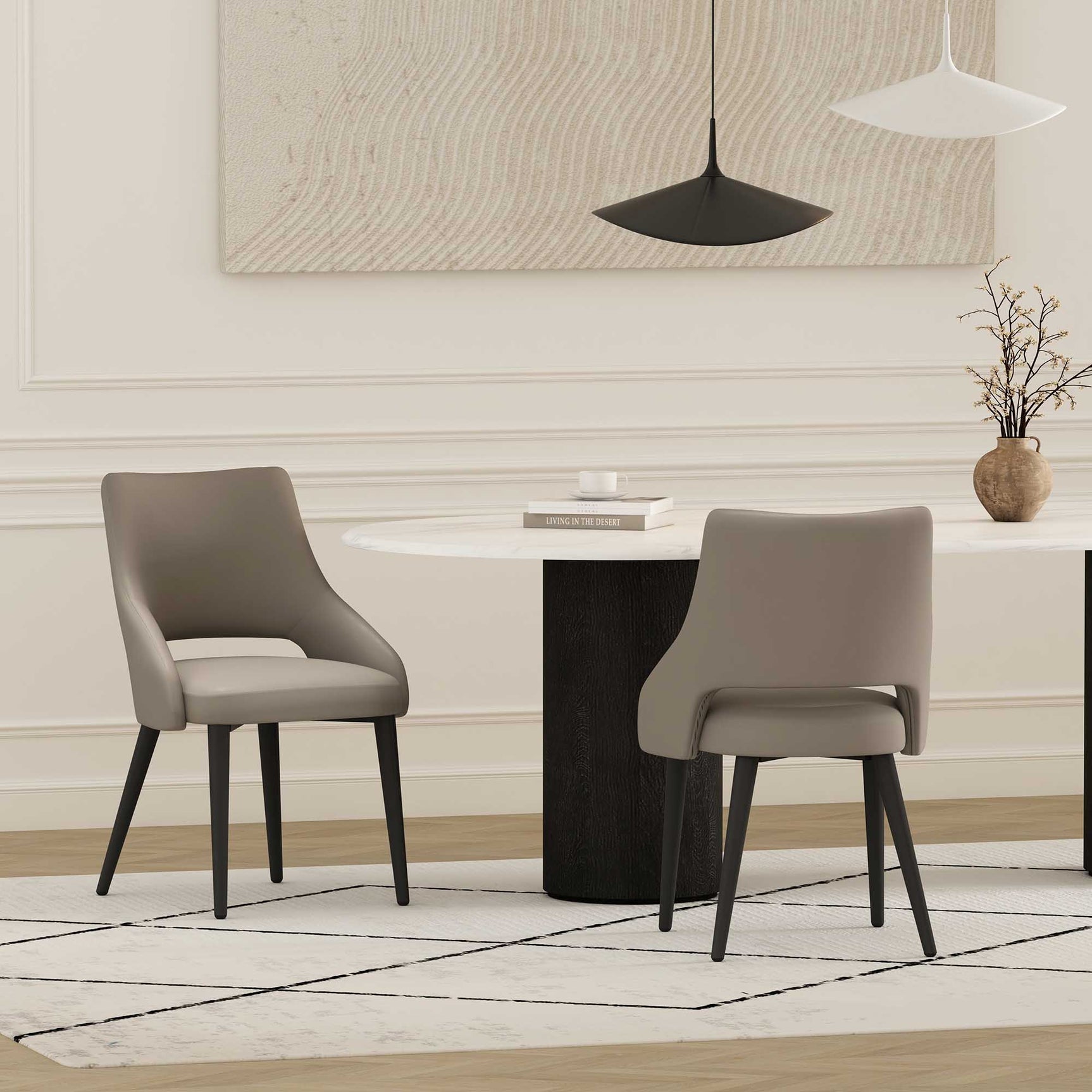 Tremont Dining Chair in Taupe (set of 2) - Ornate Home