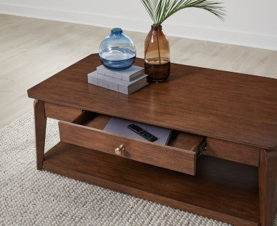 Trenmour Medium Brown Rectangular Cocktail Table (Online Special Price) - Ornate Home