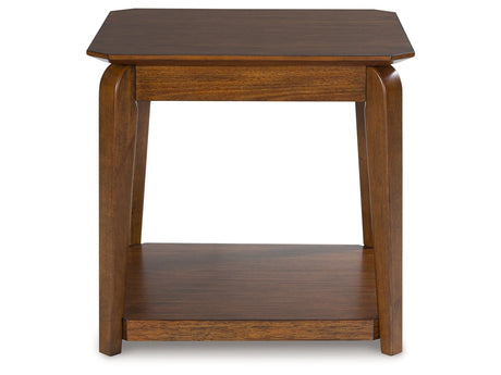 Trenmour Medium Brown Square End Table - Ornate Home