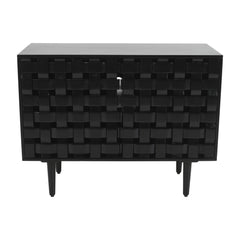 Trent Black 2 Door Accent Cabinet - Ornate Home