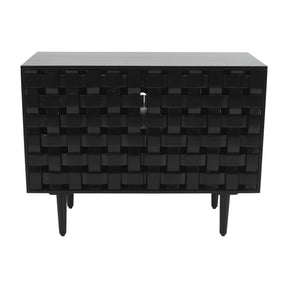 Trent Black 2 Door Accent Cabinet - Ornate Home