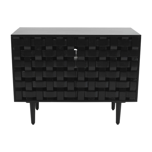 Trent Black 2 Door Accent Cabinet - Ornate Home