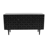 Trent Black 3 Door Accent Cabinet - Ornate Home