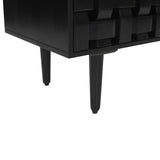 Trent Black 3 Door Accent Cabinet - Ornate Home