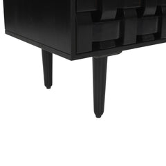 Trent Black 3 Door Accent Cabinet - Ornate Home
