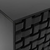 Trent Black 3 Door Accent Cabinet - Ornate Home