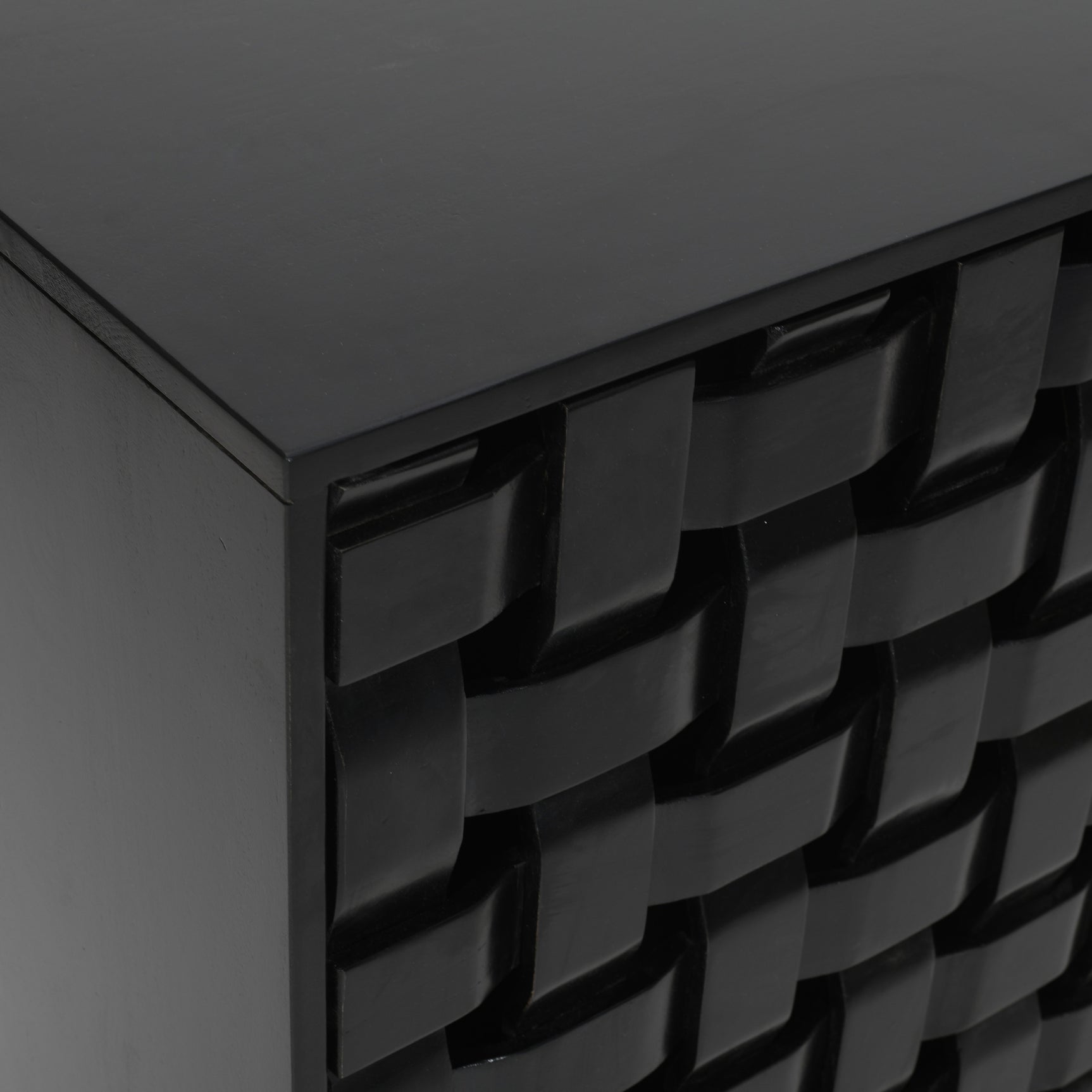 Trent Black 3 Door Accent Cabinet - Ornate Home