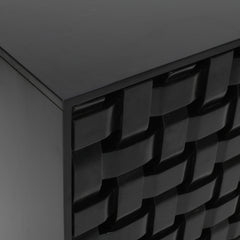 Trent Black 3 Door Accent Cabinet - Ornate Home