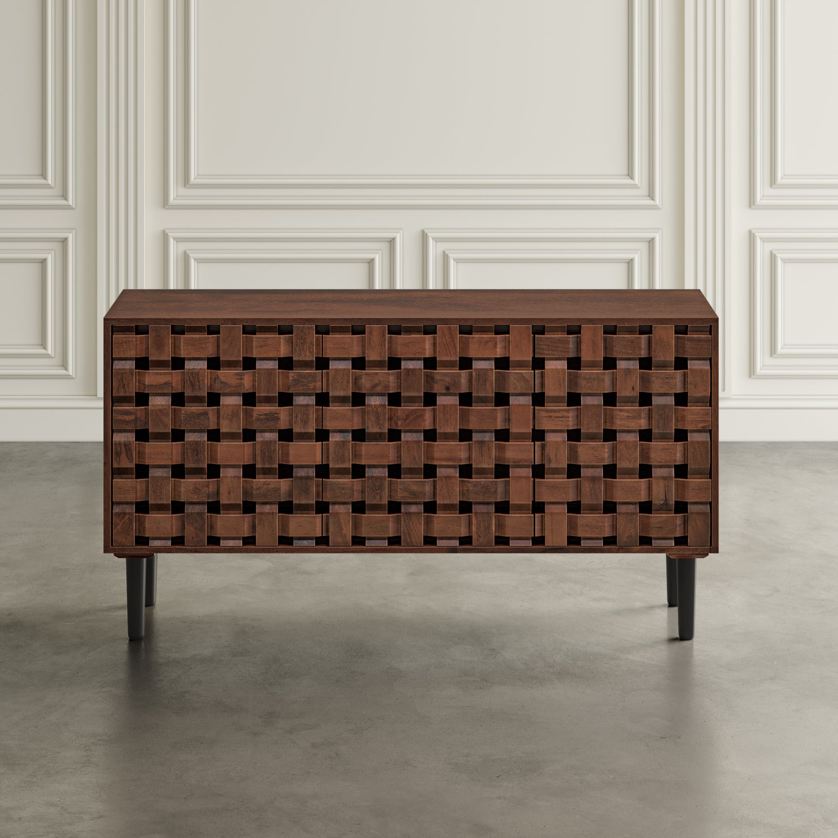 Trent Chestnut 3 Door Accent Cabinet - Ornate Home