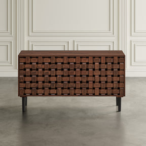 Trent Chestnut 3 Door Accent Cabinet - Ornate Home