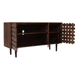 Trent Chestnut 3 Door Accent Cabinet - Ornate Home