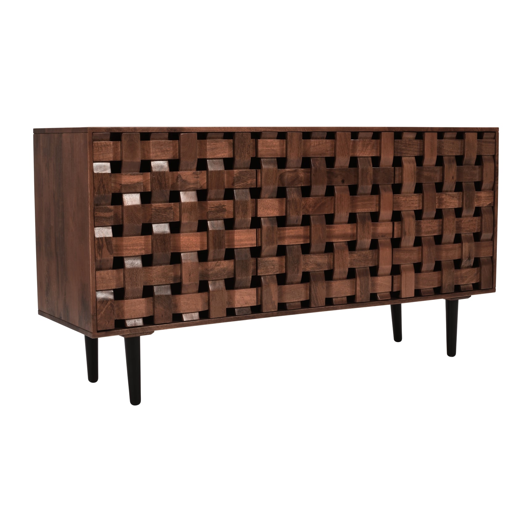 Trent Chestnut 3 Door Accent Cabinet - Ornate Home
