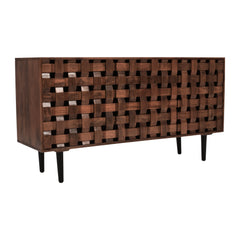 Trent Chestnut 3 Door Accent Cabinet - Ornate Home