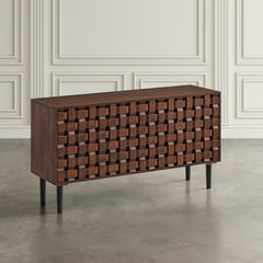 Trent Chestnut 3 Door Accent Cabinet - Ornate Home