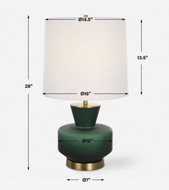 Trentino Dark Emerald Green Table Lamp - Ornate Home