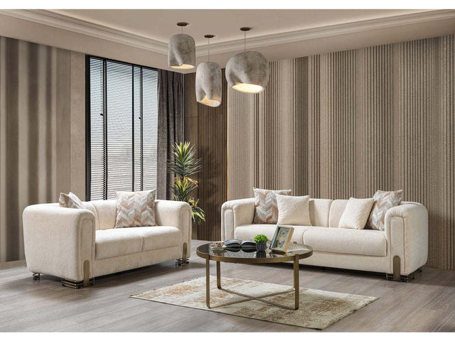 Trento Ivory Living Room Set - Ornate Home