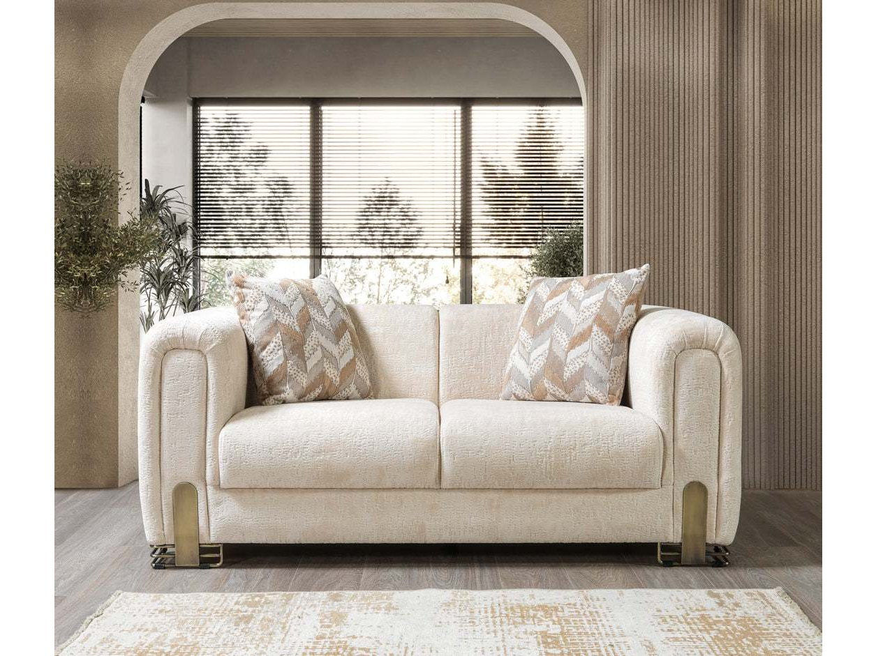 Trento Ivory Loveseat - Ornate Home