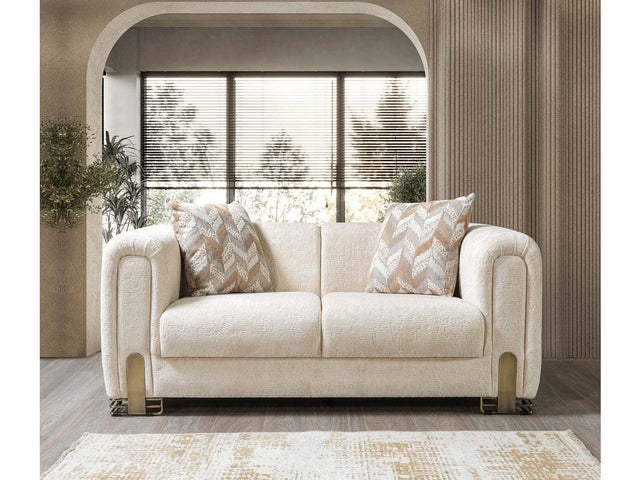 Trento Ivory Loveseat - Ornate Home