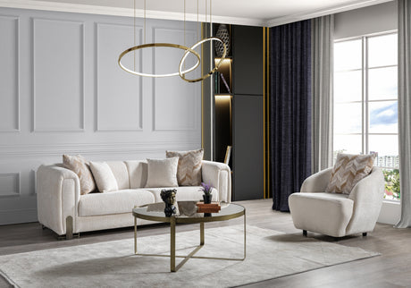 Trento Ivory Sofa - Ornate Home