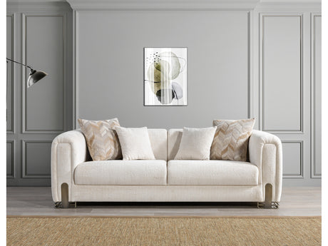 Trento Ivory Sofa - Ornate Home