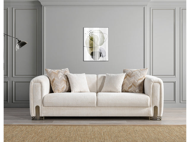 Trento Ivory Sofa - Ornate Home