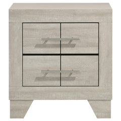 Trenton Rustic Cream 2-drawer Nightstand Bedside Table - Ornate Home