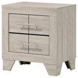 Trenton Rustic Cream 2-drawer Nightstand Bedside Table - Ornate Home