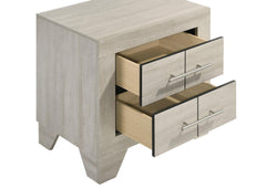 Trenton Rustic Cream 2-drawer Nightstand Bedside Table - Ornate Home