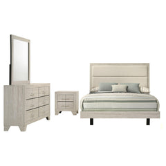 Trenton Rustic Cream 4-piece Eastern King Bedroom Set - Ornate Home
