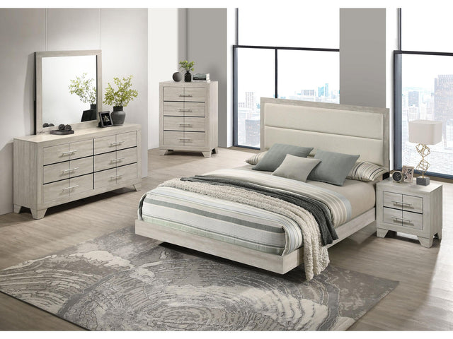 Trenton Rustic Cream 5-piece Eastern King Bedroom Set - Ornate Home