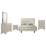 Trenton Rustic Cream 5-piece Queen Bedroom Set - Ornate Home