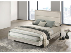 Trenton Rustic Cream 54-inch Wood Queen Panel Bed - Ornate Home