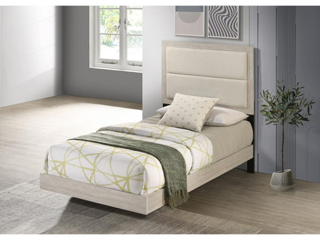 Trenton Rustic Cream 54-inch Wood Twin Panel Bed - Ornate Home