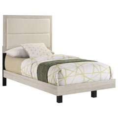 Trenton Rustic Cream 54-inch Wood Twin Panel Bed - Ornate Home