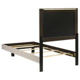 Trenton Rustic Cream 54-inch Wood Twin Panel Bed - Ornate Home